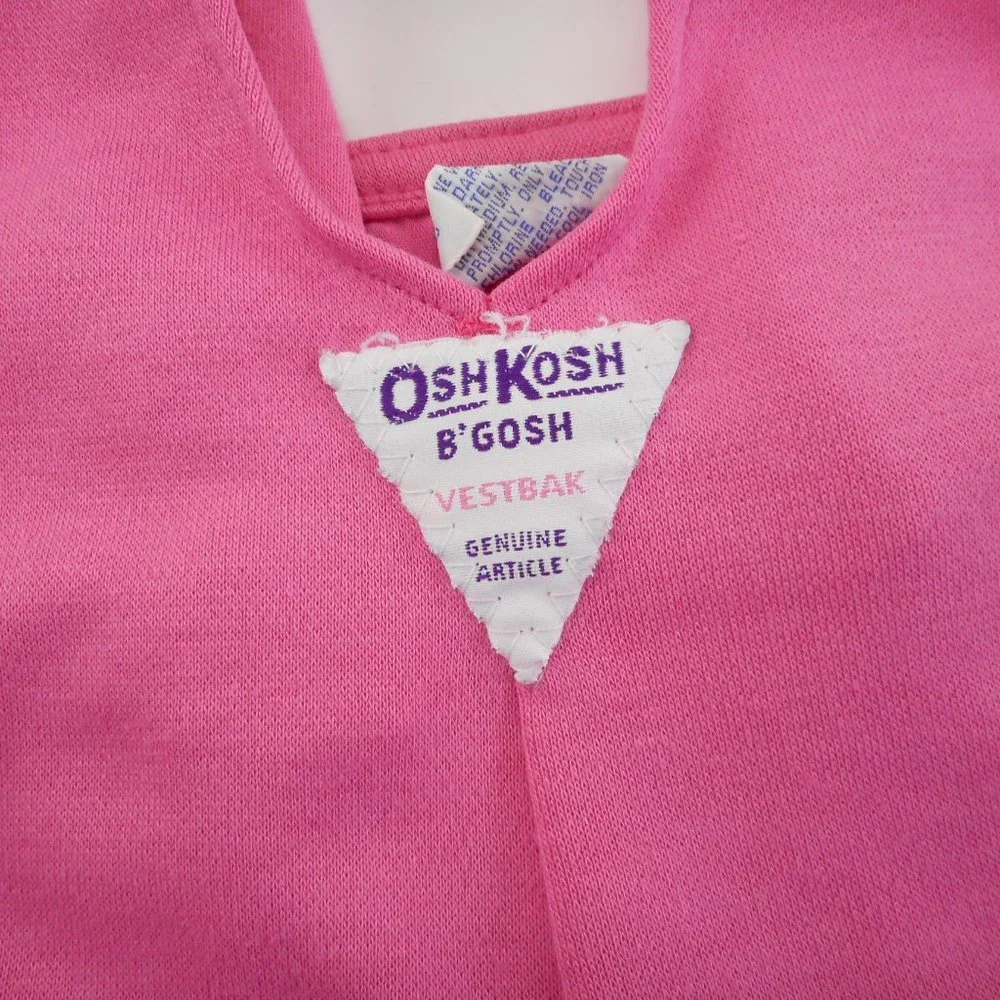 Vintage Oshkosh B'Gosh Overalls 6-9 Mo Vestbak USA Pink